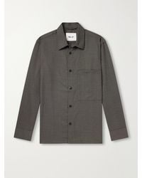 NN07 - Freddy 10071 Checked Basketweave Wool-Blend Shirt - Lyst