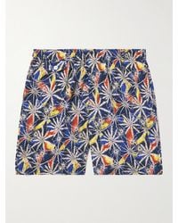 Beams Plus - Straight-Leg Mid-Length Printed Shell Swim Shorts - Lyst