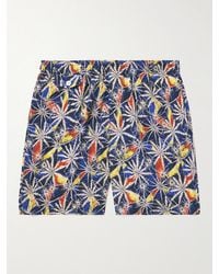 Beams Plus - Straight-leg Mid-length Printed Shell Swim Shorts - Lyst
