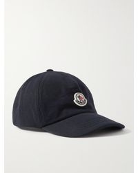 Moncler - Logo-appliquéd Brushed Cotton-jersey Baseball Cap - Lyst