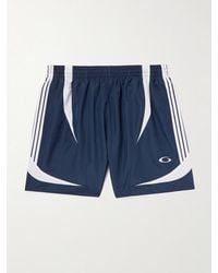 Balenciaga - Straight-Leg Embroidered Striped Swim Shorts - Lyst