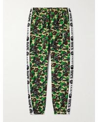 SAINT Mxxxxxx - Bape Straight-Leg Webbing-Trimmed Camouflage-Print Shell Trousers - Lyst