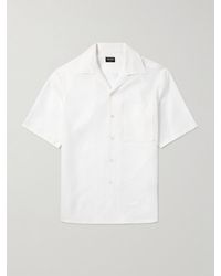 ZEGNA - Camp-collar Oasi Linen Shirt - Lyst