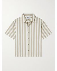 FRAME - Camicia in popeline di cotone a righe - Lyst