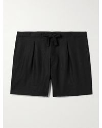 STÒFFA - Linen-Twill Shorts - Lyst