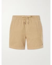 Polo Ralph Lauren - Straight-leg Logo-embroidered Cotton-corduroy Drawstring Shorts - Lyst