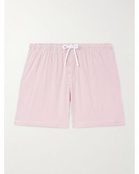 Loro Piana - Daneu Straight-Leg Mid-Length Striped Swim Shorts - Lyst