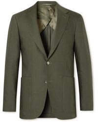Canali - Linen And Wool-blend Suit Jacket - Lyst