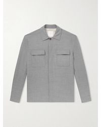 Eleventy - Wool-blend Flannel Overshirt - Lyst