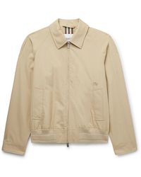 Burberry - Logo-Embroidered Cotton-Twill Harrington Jacket - Lyst