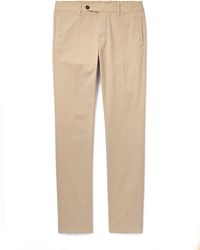 Massimo Alba - Winch2 Slim-fit Straight-leg Cotton-blend Twill Trousers - Lyst