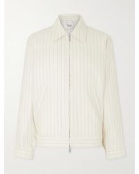 Frescobol Carioca - Tomas Striped Linen And Cotton-Blend Blouson Jacket - Lyst
