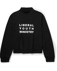 Liberal Youth Ministry - Printed Cotton-jersey Turtleneck Sweatshirt - Lyst