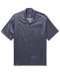 Frescobol Carioca - Roberto Camp-Collar Printed Silk-Satin Shirt - Lyst