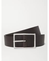 Anderson's - 3cm Black And Dark-brown Reversible Leather Belt - Lyst