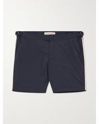 Orlebar Brown - Bulldog Straight-Leg Mid-Length Striped Swim Shorts - Lyst