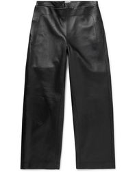 Bottega Veneta - Layered Wide-leg Leather Trousers - Lyst