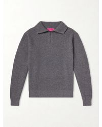 The Elder Statesman - Clemente Ribbed Cashmere Half-zip Sweater - Lyst