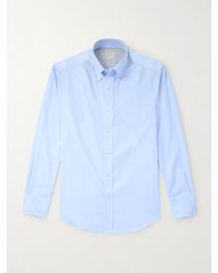 Brunello Cucinelli - Slim-fit Button-down Collar Cotton Oxford Shirt - Lyst