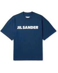Jil Sander - Logo-Print Cotton-Jersey T-Shirt - Lyst