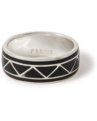 Peyote Bird - Brant Silver And Onyx Ring - Lyst