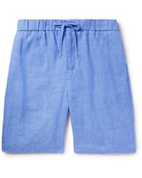 Frescobol Carioca - Felipe Straight-leg Linen And Cotton-blend Drawstring Shorts - Lyst