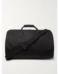 Bennett Winch - Leather-trimmed Cotton-canvas Suit Carrier And Holdall - Lyst