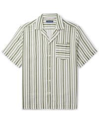 Frescobol Carioca - Angelo Camp-collar Striped Linen Shirt - Lyst