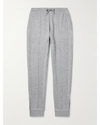Brunello Cucinelli - Tapered Pleated Cashmere-Blend Jersey Sweatpants - Lyst