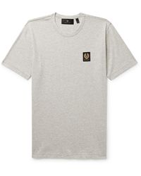 Belstaff - Logo-appliquéd Cotton-jersey T-shirt - Lyst