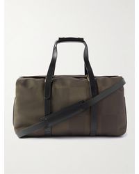 Mismo - M/s Supply Leather-trimmed Canvas-jacquard Weekend Bag - Lyst