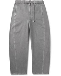 Lemaire - Twisted Wide-leg Belted Jeans - Lyst