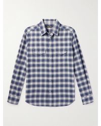 Tom Ford - Shadow kariertes Hemd aus Baumwollpopeline im Western-Stil - Lyst