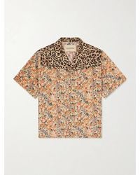 Valentino Garavani - Camp-Collar Printed Silk-Satin Shirt - Lyst