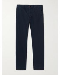 Sid Mashburn - Field Slim-fit Tapered Garment-dyed Cotton-twill Trousers - Lyst