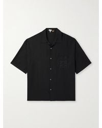 Loewe - Paula's Ibiza Convertible-Collar Logo-Appliquéd Woven Shirt - Lyst