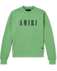 Amiri - Logo-print Cotton-jersey Sweatshirt - Lyst