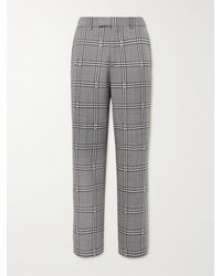 Gucci - Straight-leg Checked Wool-jacquard Trousers - Lyst