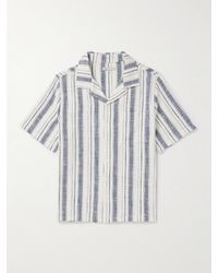 Onia - Vacation Camp-collar Striped Cotton Shirt - Lyst
