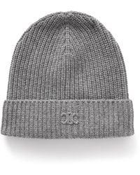 Celine - Logo-Embroidered Ribbed Cashmere Beanie - Lyst