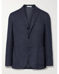 Boglioli - K-jacket Unstructured Garment-dyed Virgin Wool-blend Hopsack Blazer - Lyst