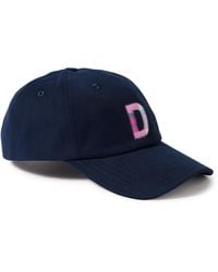 Drake's - Logo-appliquéd Cotton-canvas Baseball Cap - Lyst