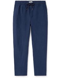 Onia - Air Straight-leg Linen And Lyocell-blend Drawstring Trousers - Lyst