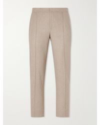 ZEGNA - Straight-Leg Wool, Cashmere And Silk-Blend Trousers - Lyst
