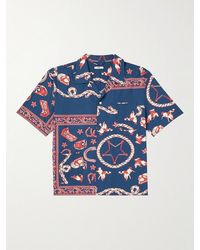 Bode - Camp-Collar Printed Cotton-Voile Shirt - Lyst