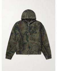 Balenciaga - Logo-Embroidered Printed Cotton-Jersey Hoodie - Lyst