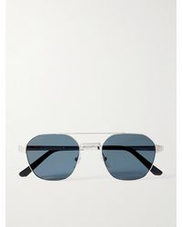 Cartier - Santos De Cartier Aviator-Style-Tone Sunglasses - Lyst