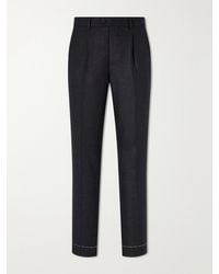 Brunello Cucinelli - Straight-leg Pleated Virgin Wool Suit Trousers - Lyst