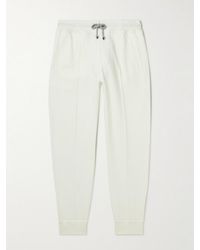 Brunello Cucinelli - Tapered Cotton-blend Jersey Sweatpants - Lyst