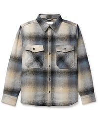Corridor NYC - Kingston Checked Recycled Cotton-blend Flannel Overshirt - Lyst